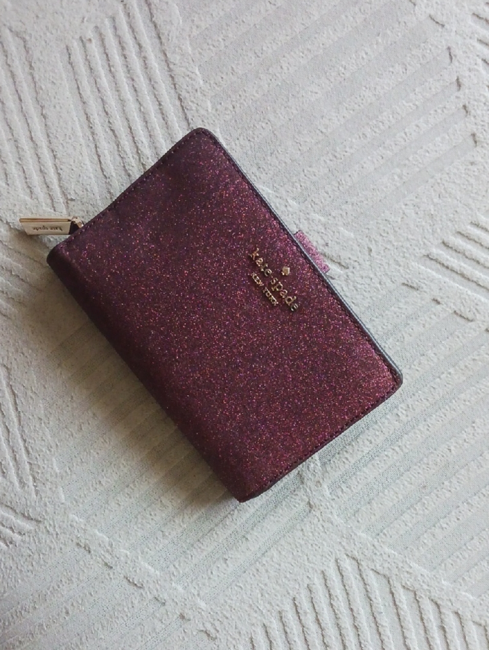 Kate Spade Glitter Zip Wallet - Purple